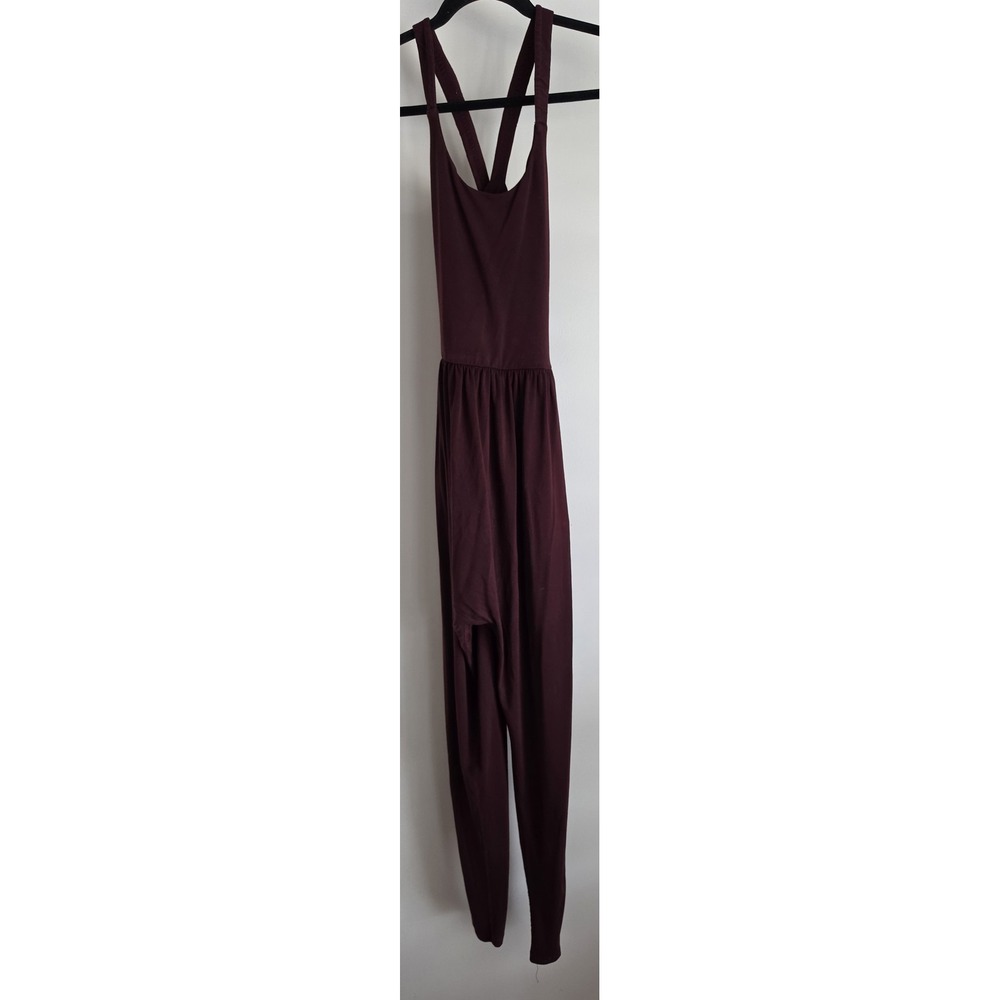 IMBODHI Jumpsuit Womens XS Burgundy Sleeveless Casual Athleisure Romper Yoga